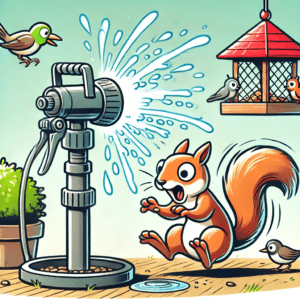 Motion-Activated Devices (Sprinklers, Lights)
Success Rate: 4%
Details: Some report that devices such as sprinklers or lights that are activated by motion can startle and scare the squirrels away.